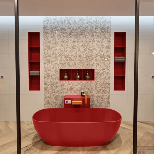 ROCK Vrijstaand Bad 170x70cm Kleur Fire / Fire -Badkamer Winkel rock 2 00025