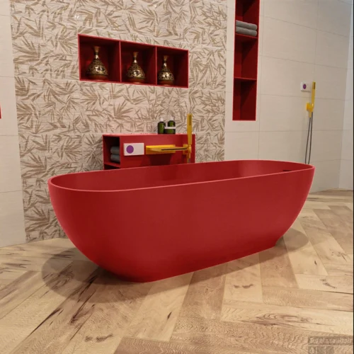 ROCK Vrijstaand Bad 170x70cm Kleur Fire / Fire -Badkamer Winkel rock 3 00025