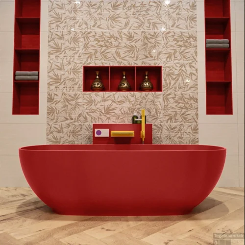 ROCK Vrijstaand Bad 170x70cm Kleur Fire / Fire -Badkamer Winkel rock 4 00025