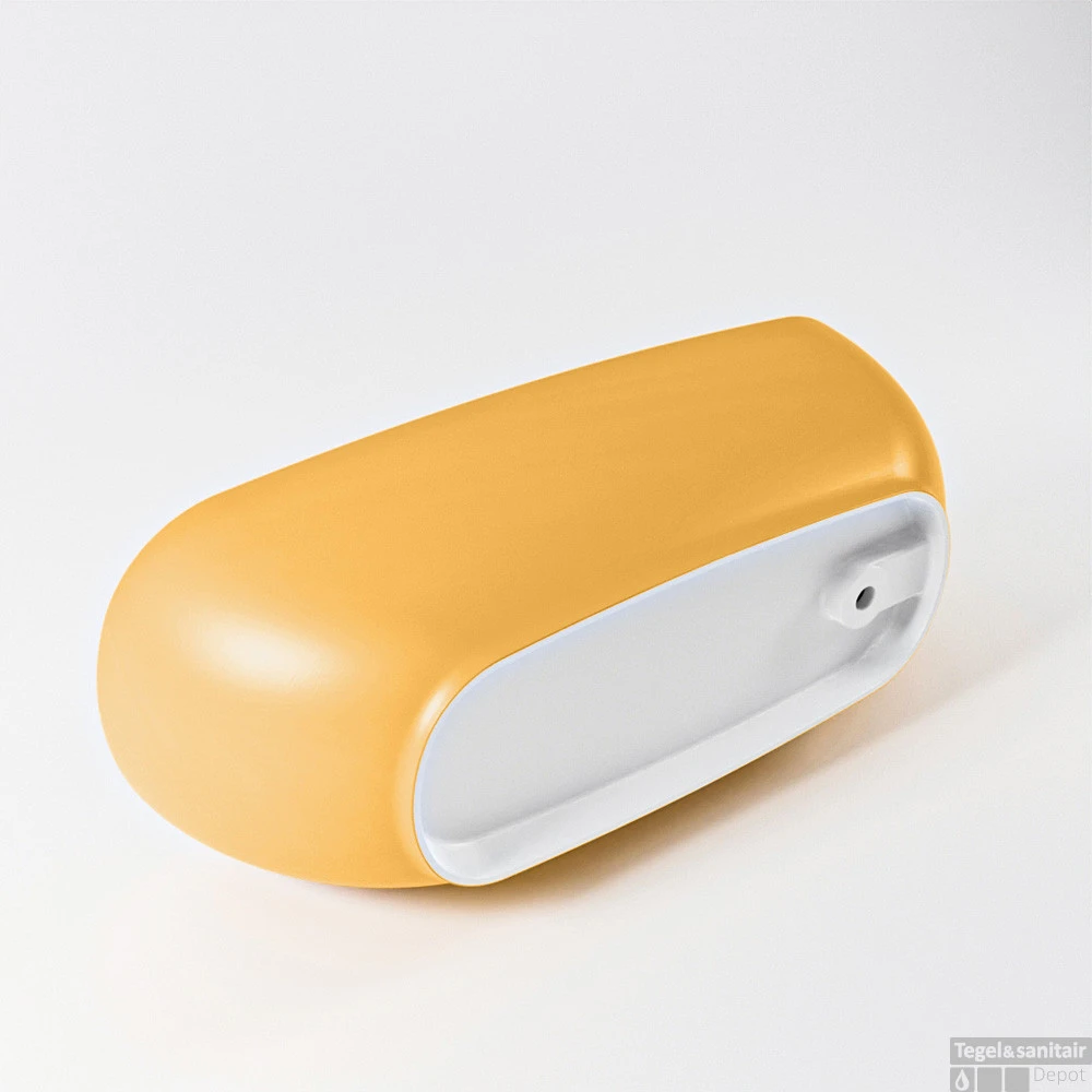 ROCK Vrijstaand Bad 170x70cm Kleur Ocher / Talc 8 ROCK Vrijstaand Bad 170x70cm Kleur Ocher / Talc - Afbeelding 8