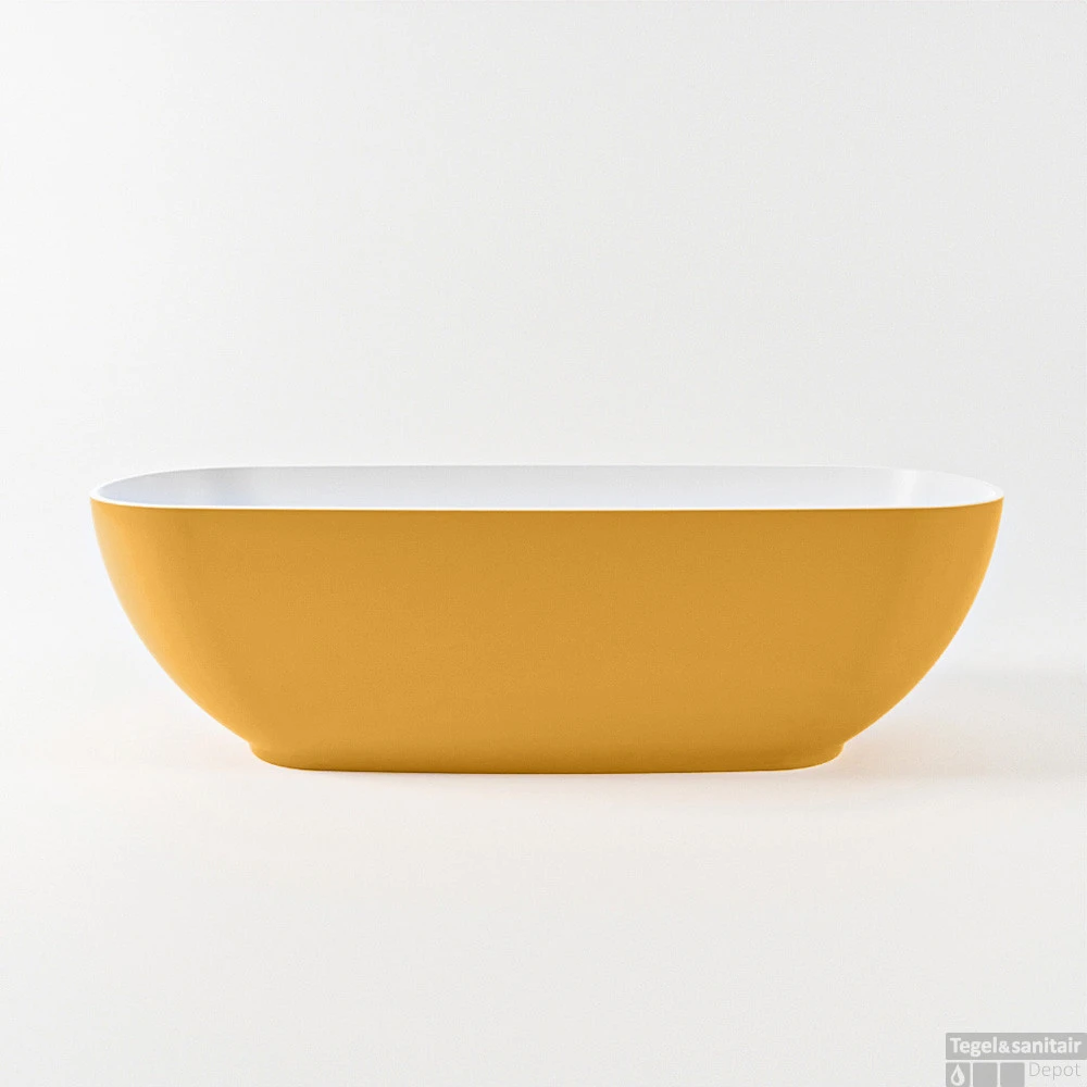 ROCK Vrijstaand Bad 170x70cm Kleur Ocher / Talc 11 ROCK Vrijstaand Bad 170x70cm Kleur Ocher / Talc - Afbeelding 11