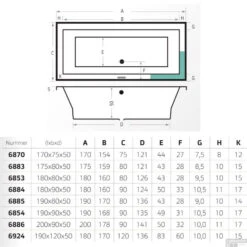 Ligbad Xenz Society Ebony 175x80x50 Cm Mat Zwart 5 Ligbad Xenz Society Ebony 175x80x50 Cm Mat Zwart -Badkamer Winkel society technische tekening 4