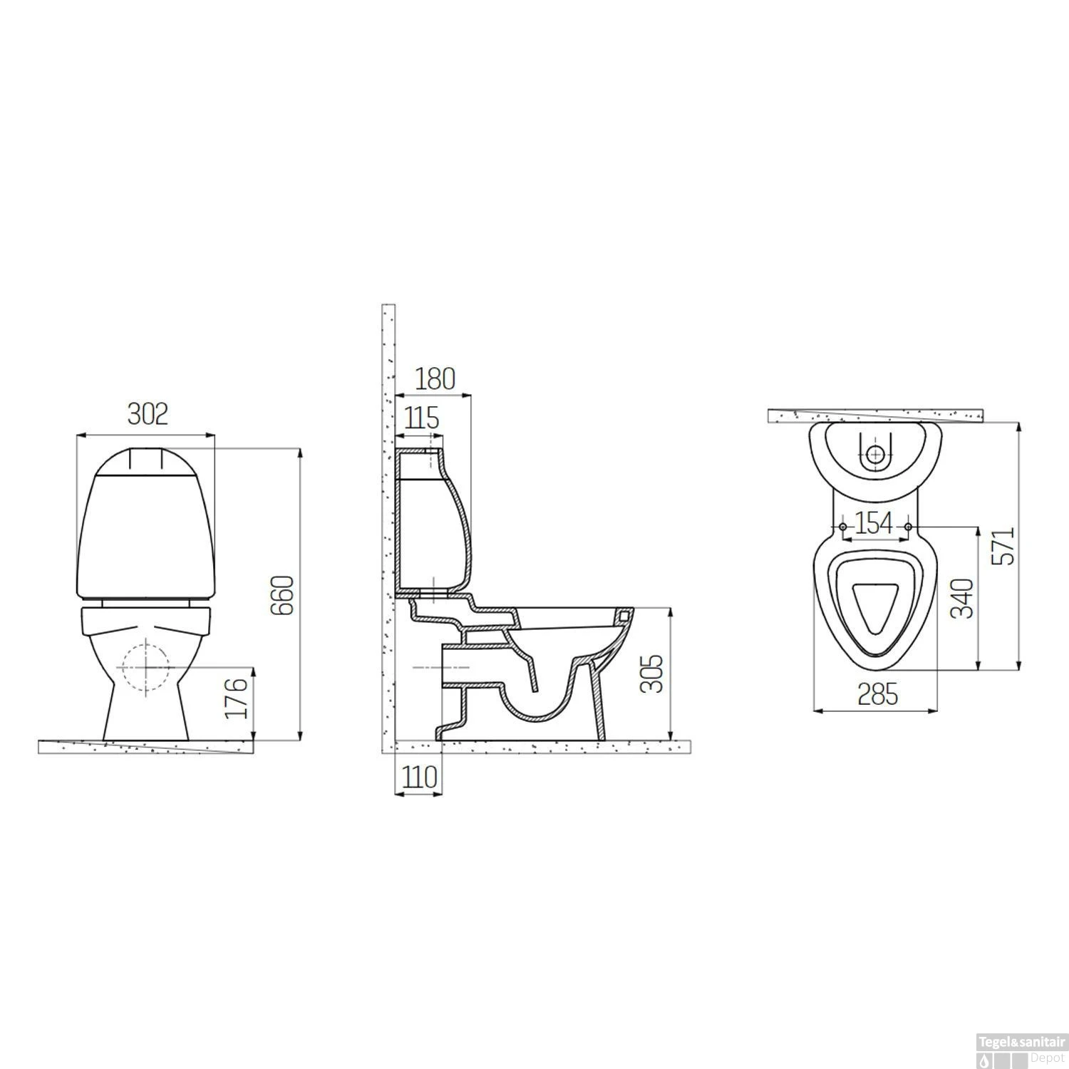 Staand Kindertoilet Boss & Wessing Flower Muur Aansluiting (Exclusief Zitting) 2 Staand Kindertoilet Boss & Wessing Flower Muur Aansluiting (Exclusief Zitting) - Afbeelding 2