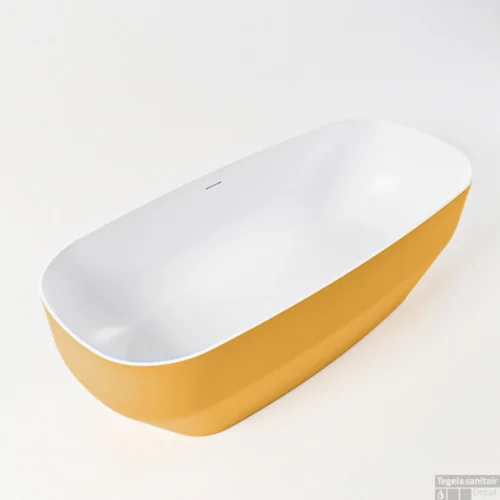 STONE Vrijstaand Bad 170x75cm Kleur Ocher / Talc