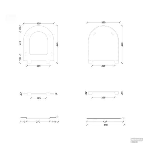 Toiletzitting Salenzi Form Slim Mat Wit -Badkamer Winkel tech 1 7