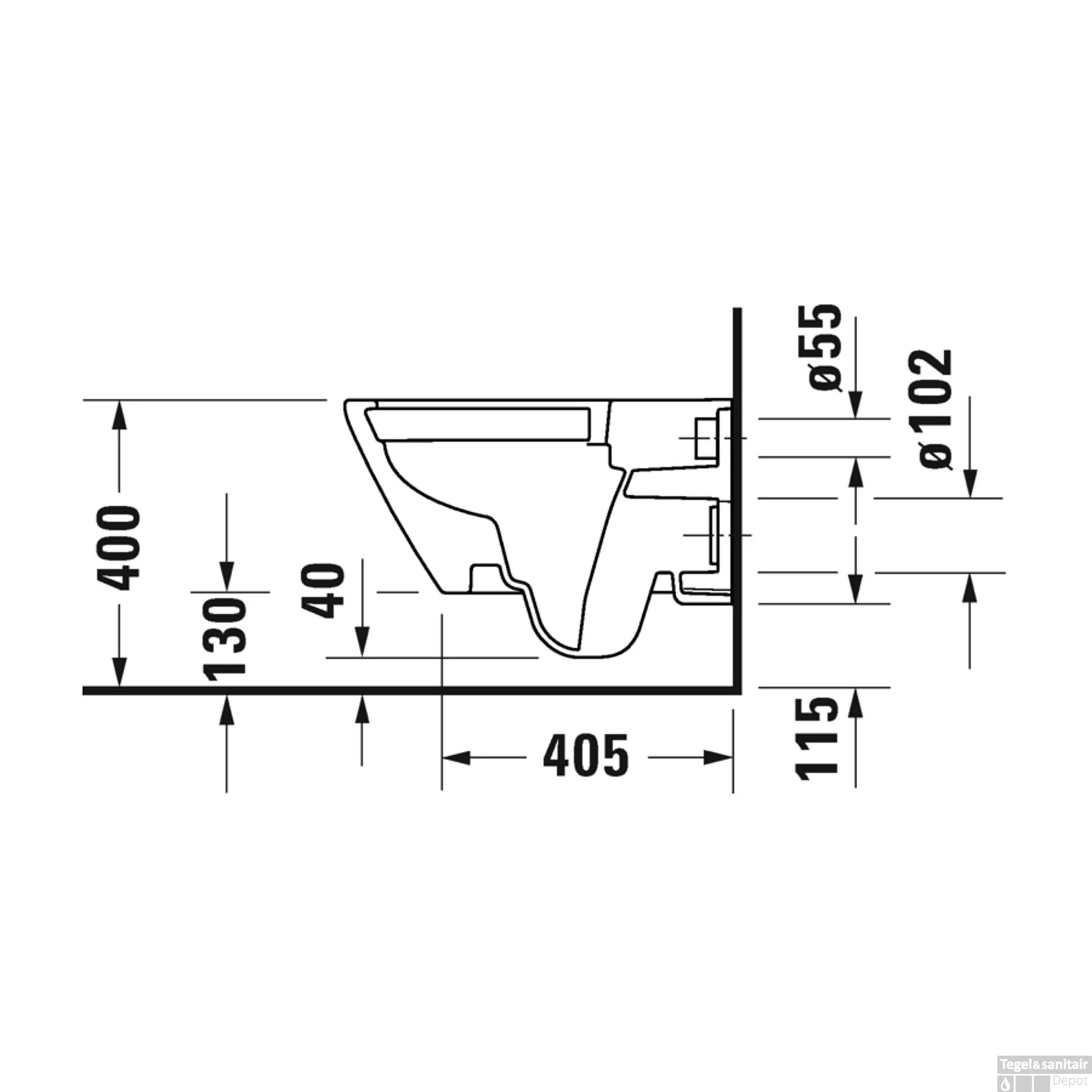 Toilet Duravit D-Neo Wand Rimless Diepspoel 54 Cm Hoogglans Wit 8 Toilet Duravit D-Neo Wand Rimless Diepspoel 54 Cm Hoogglans Wit - Afbeelding 8