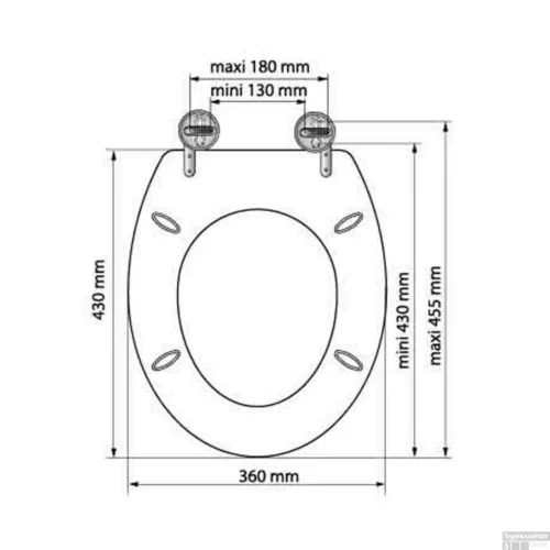 Toiletzitting Allibert Bolivia Geperst Hout 36,2x5,2x45 Cm Gelakt Wit -Badkamer Winkel toiletbril allibert bolivia glanzend wit tech