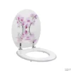 Toiletzitting Allibert Decor Orchidee 37,3x5,6x44,8 Cm MDF Inox Scharnieren