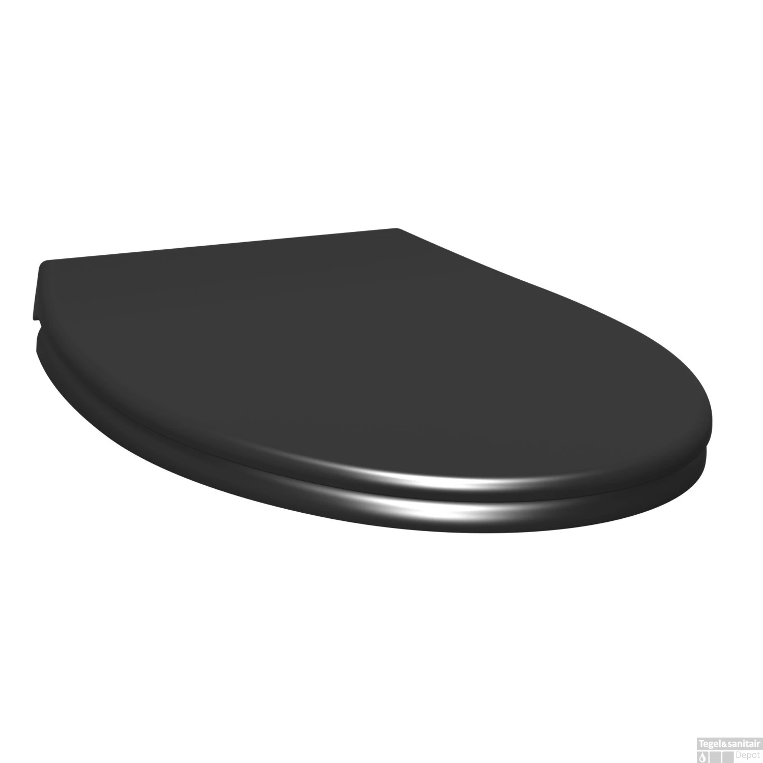 Toiletzitting Allibert Dolceo Afklikbaar 37x5,5x46,5 Cm SoftClose Katoen Mat Zwart - Afbeelding 2