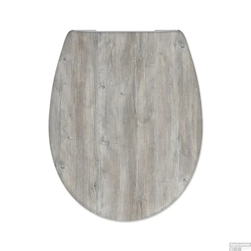 Toiletzitting Cedo Ponderosa Pine Softclose Houtlook Grijs