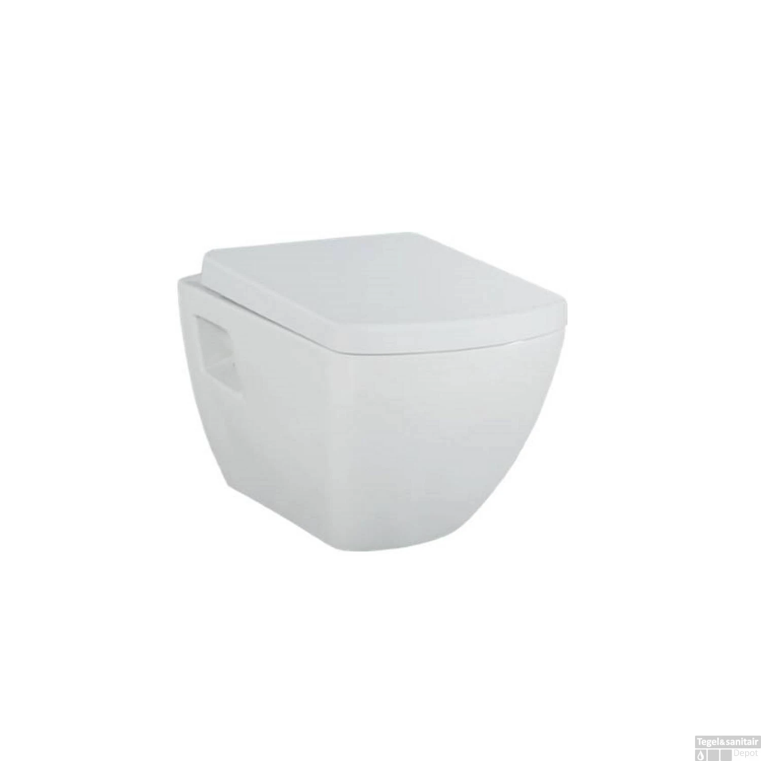 Wandcloset Boss & Wessing Design Square Met Bidet Keramiek Wit (Excl. Zitting) 1 Wandcloset Boss & Wessing Design Square Met Bidet Keramiek Wit (Excl. Zitting)
