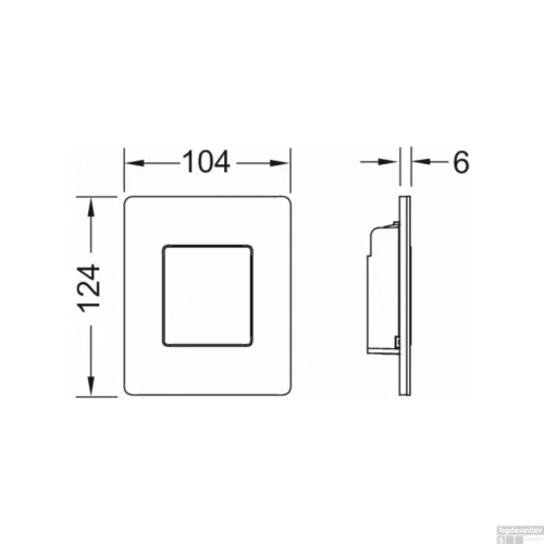 Urinoir Bedieningsplaat TECE Solid 10,4x12,4 Cm Glanzend Wit Inclusief Cartouche -Badkamer Winkel urinoir bedieningsplaat tece solid glanzend wit tech1