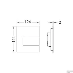 Urinoir Set Salenzi Hung Achterinlaat Mat Wit Met TECE Square Drukplaat Glas -Badkamer Winkel urinoir bedieningsplaat tece square metaal glanzend wit 124x144 cm tech 1