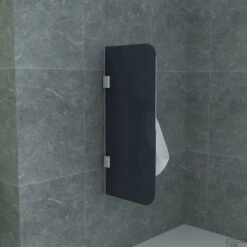 Urinoirscherm Schaamschot Boss & Wessing Perry 40x90 Cm Melkglas Zwart