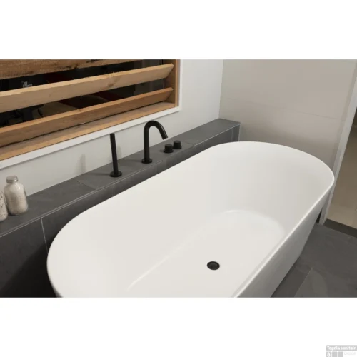 Vrijstaand Ligbad Luca Sanitair Primo Acryl 170x78x60 Cm Mat Wit (inclusief Afvoer En Sifon) -Badkamer Winkel vrijstaand ligbad luca sanitair primo 1791 detail1 4 1