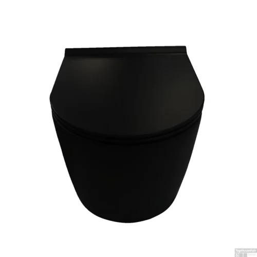 Geberit UP320 Toiletset Compleet | Inbouwreservoir | Civita Black Randloos Mat Zwart | Set 44 Met Drukplaat -Badkamer Winkel wandcloset civita black 50.5x35x36.5cm keramiek rimless mat zwart 2 25