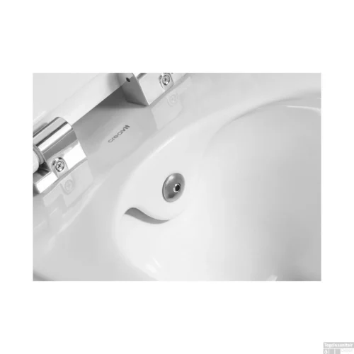 Wandcloset Boss & Wessing Freedom Randloos Met Bidetkraan Koudwater Wit (Excl. Zitting) -Badkamer Winkel wandcloset creavit free met bidet rimfree wit keramiek excl. zitting detail2