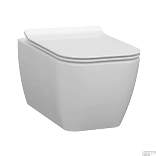 Wandcloset Idevit Halley Randloos Wit Keramiek Diepspoel 36x52x31cm (Excl. Zitting)