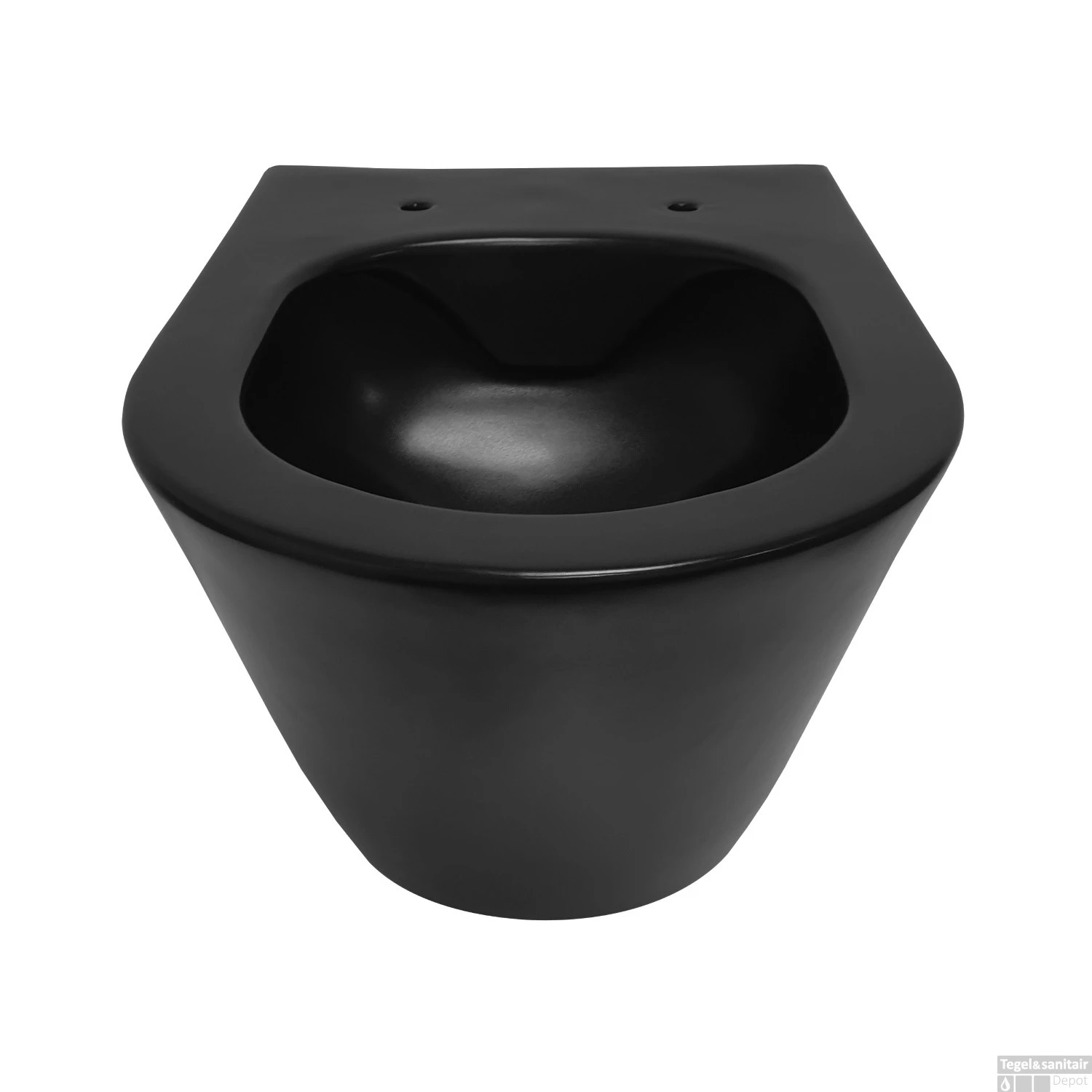 Wandcloset Wiesbaden Stereo Rimless 53 Cm Mat Zwart (Excl. Zitting) - Afbeelding 2