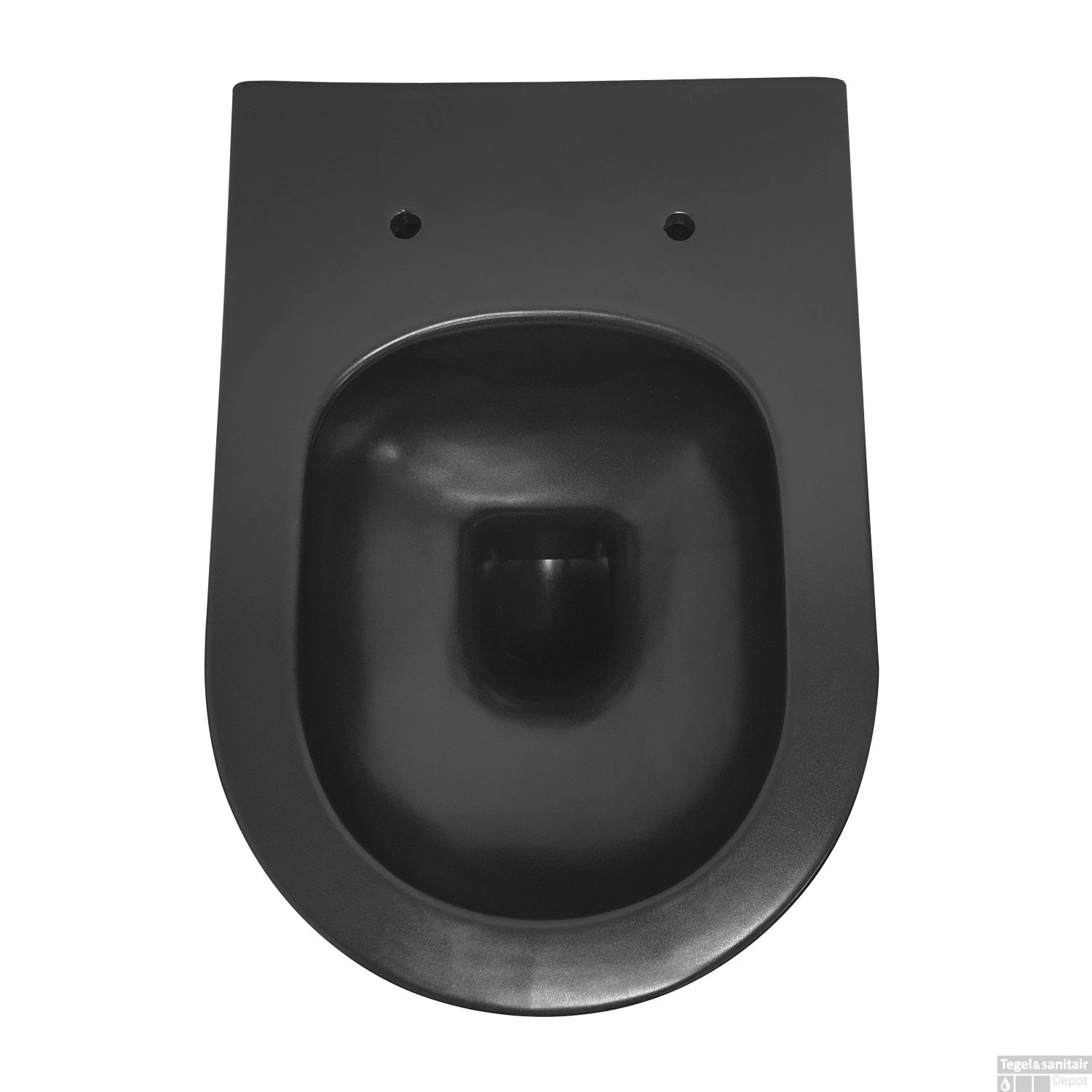 Wandcloset Wiesbaden Stereo Rimless 53 Cm Mat Zwart (Excl. Zitting) - Afbeelding 3