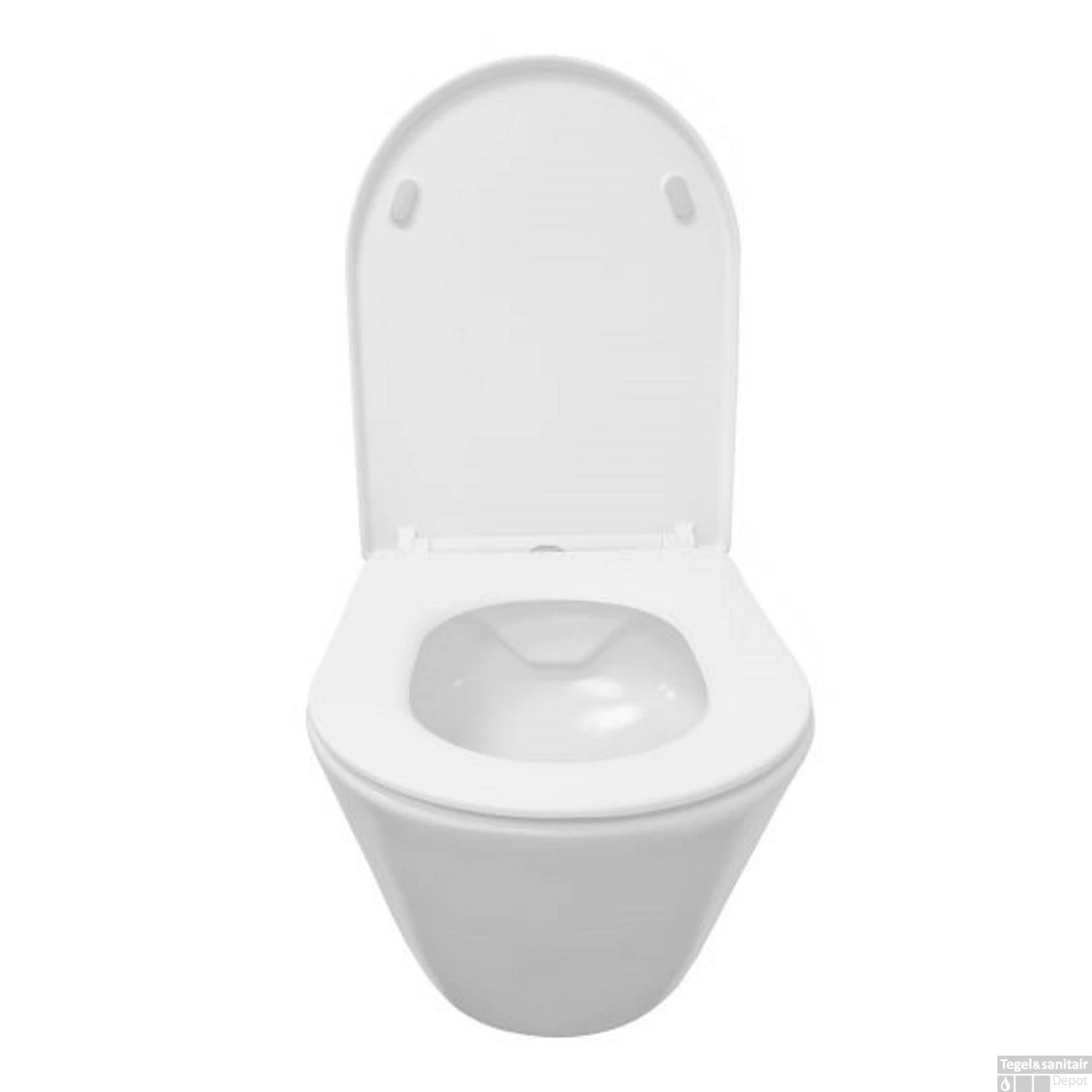 Wandcloset Wiesbaden Stereo Rimless Softclose Met Shade Toiletzitting Mat Wit - Afbeelding 2