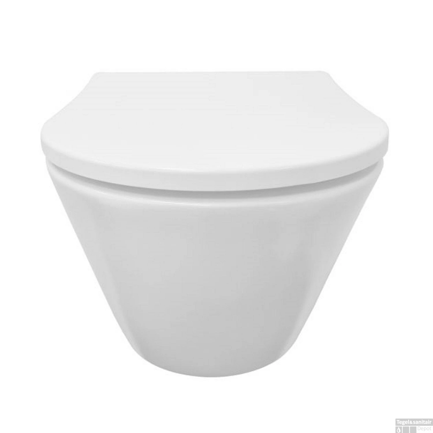 Wandcloset Wiesbaden Stereo Rimless Softclose Met Shade Toiletzitting Mat Wit - Afbeelding 3