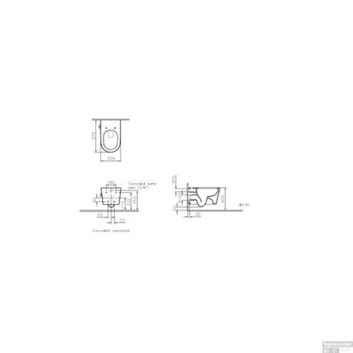 Wandclosetpack Vitra Nest 35.5x57cm Met Bidetfunctie En Softclose HOH 18cm Wit (incl Zitting) -Badkamer Winkel wandclosetpack vitra nest 35.5x57cm met bidetfunctie en softclose wit tech