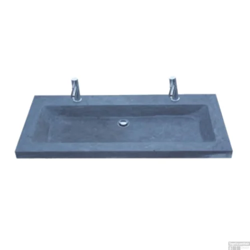 Wasblad Sanilux Compact Stone Hardsteen 100x38x5cm 2 Kraangaten