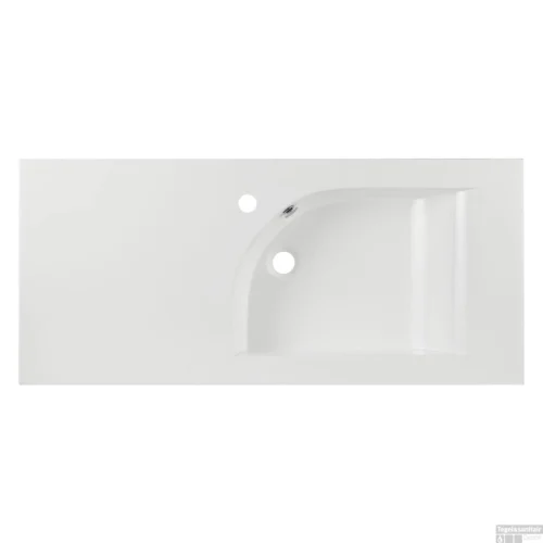 Wastafel Differnz Style 100 Cm Asymmetrisch Links Wit