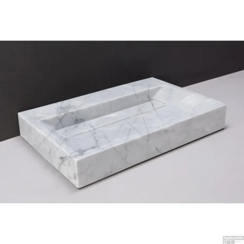 Wastafel Forzalaqua Bellezza Carrara Gepolijst 80,5x51,5x9 Cm Zonder Kraangat