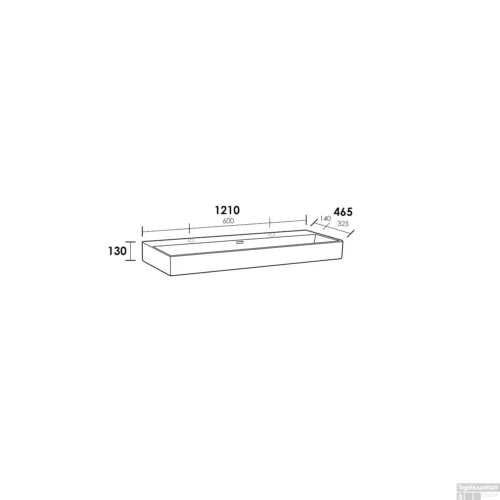 Wastafelblad Legend 120-1 0 Kraangaten Mat Zwart -Badkamer Winkel wastafelblad legend 120 1 mat zwart tech 2