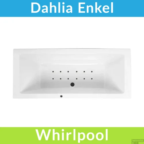 Whirlpool Boss & Wessing Dahlia Jetline 170x75 Cm Bodem Luchtsysteem Black Tin