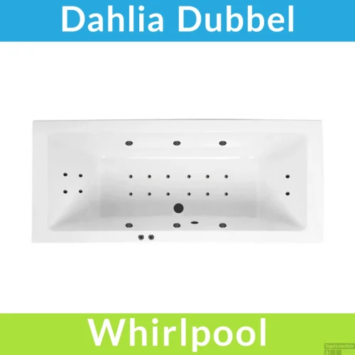 Whirlpool Boss & Wessing Dahlia Jetline 170x75 Cm Dubbel Systeem Black Tin