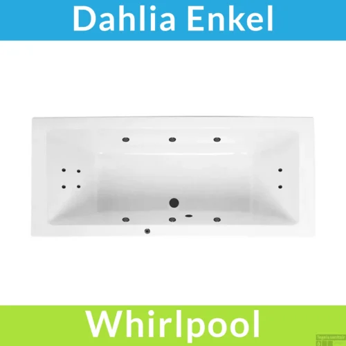 Whirlpool Boss & Wessing Dahlia Jetline 170x75 Cm Enkel Systeem Black Tin