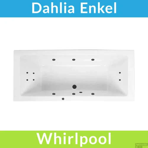 Whirlpool Boss & Wessing Dahlia Jetline 180x80 Cm Enkel Systeem Black Tin