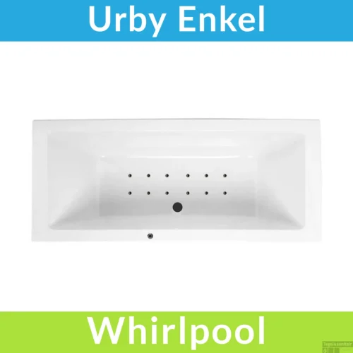 Whirlpool Boss & Wessing Dahlia Jetline 190x90 Cm Bodem Luchtsysteem Black Tin