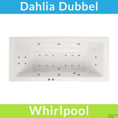 Whirlpool Boss & Wessing Dahlia Jetline 190x90 Cm Dubbel Systeem Geborsteld RVS