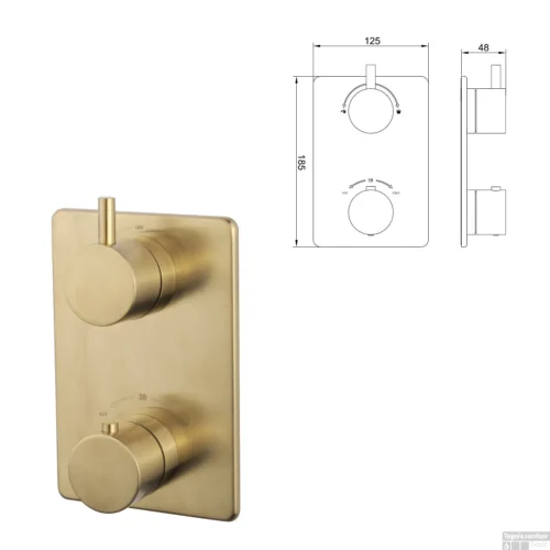 Badkamer Winkel -Badkamer Winkel wiesbaden inbouw regendouche set 12 caral rechthoek muuruitloop geborsteld messing 3