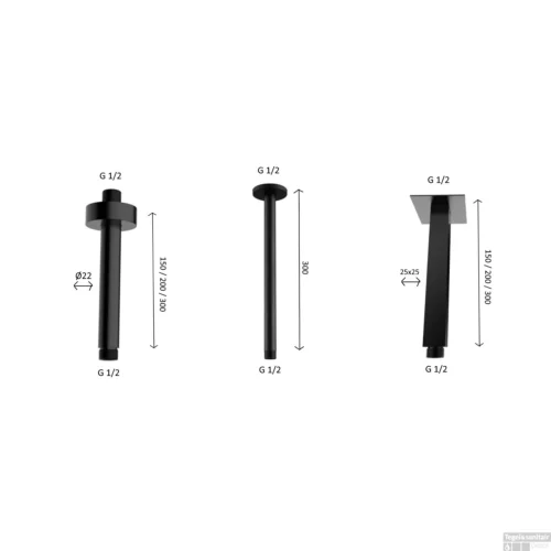 Wiesbaden Inbouw Regendouche Set Caral Rond Plafonduitloop Mat Zwart -Badkamer Winkel wiesbaden inbouw regendouche set caral rond plafonduitloop mat zwart 5