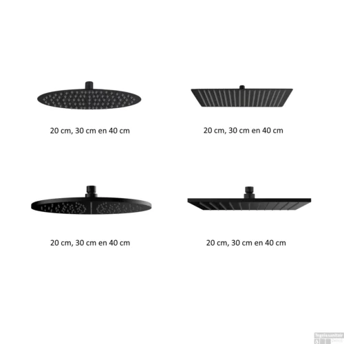 Wiesbaden Inbouw Regendouche Set Caral Rond Plafonduitloop Mat Zwart -Badkamer Winkel wiesbaden inbouw regendouche set caral rond plafonduitloop mat zwart 6