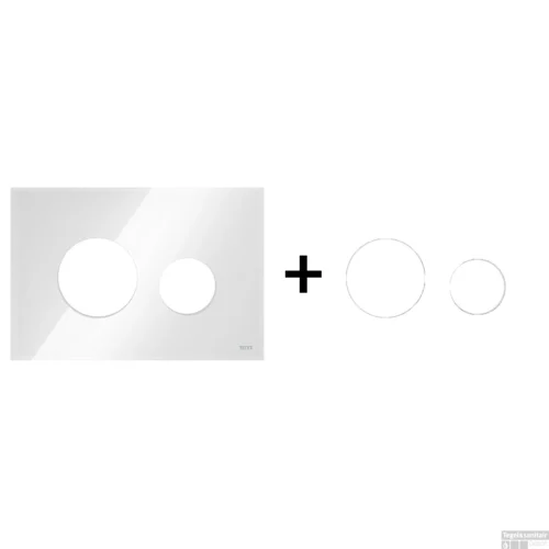 Drukplaat Front En Toetsen TECE Loop Voor WC-Bediening Glas Wit -Badkamer Winkel wit wit