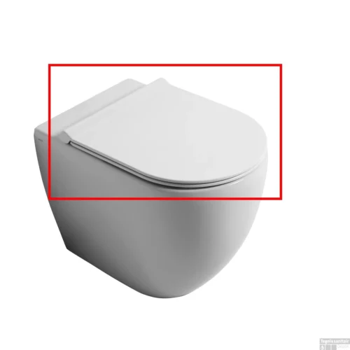 Toiletzitting Salenzi Form Slim Mat Wit -Badkamer Winkel zitting salenzi civita black keramiek rimless mat wit shop